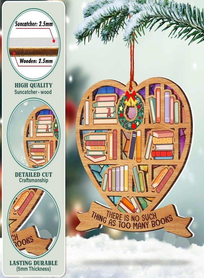 TSIMPLE Book Ornament for Christmas Tree 2025 - Book Lovers Gifts - Suncatcher Ornament for Book Lovers for Book Lovers - Book Club, Bookworms, Librarian, Reader Christmas Ornament - Image 5